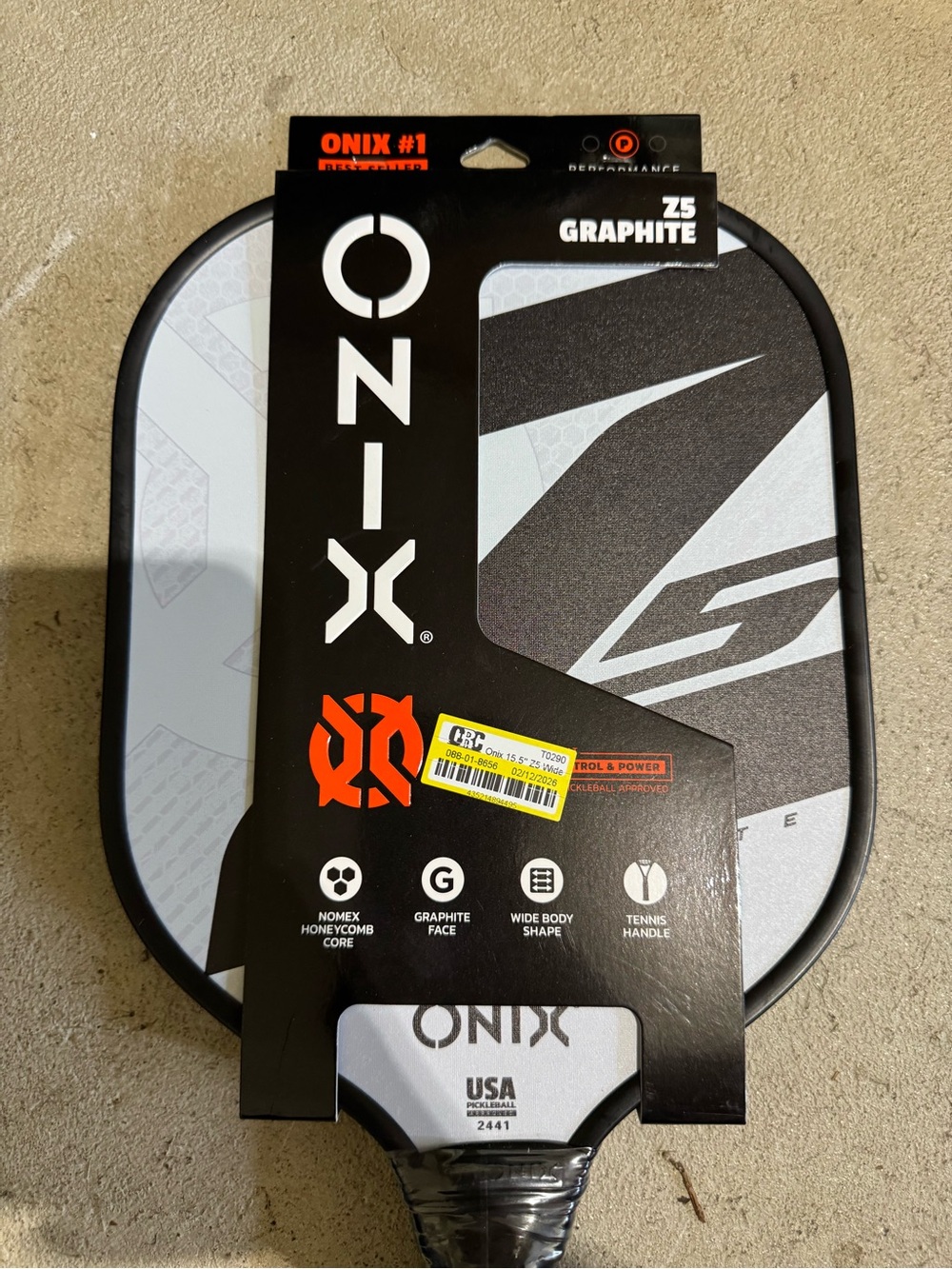 ONIX Graphite Z5 Pickleball Paddle - Black and White NWT - Picture 2 of 6